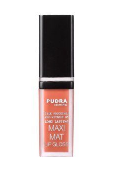 Уценка! Матовый блеск для губ Pudra Cosmetics Maxi Matt Long Lasting Lip Gloss с протеинами шелка та провитамином B5, 09, 7 мл