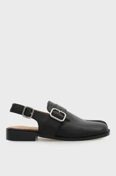 Женские черные кожаные слингбэки Emelina Черный 38 PRPY PRSLT1293W