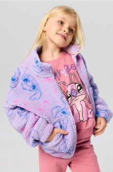 Кофта sherpa на блискавці Stitch - фіолетовий