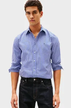 Мужская рубашка в клетку GINGHAM Разноцветный S Tommy Hilfiger MW0MW41713