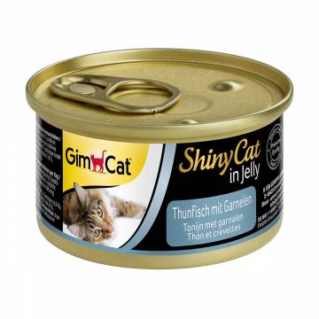 Влажный корм для кошек GimCat Shiny Cat Тунец и креветки, 70 г