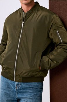 Бомбер з утепленням - хакі