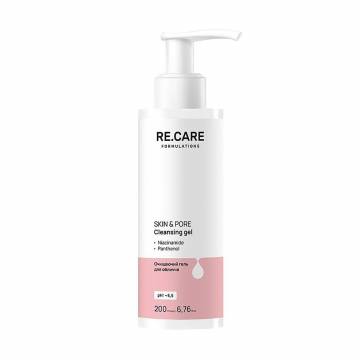 Очищающий гель для лица Re.Care Skin & Pore Cleansing Gel с ниацинамидом и пaнтeнoлoм, 200 мл Очищающий гель для лица Re.Care Skin & Pore Cleansing Gel с ниацинамидом и пaнтeнoлoм, 200 мл