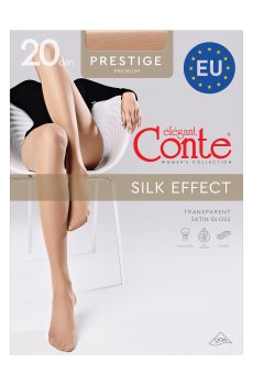 Колготки женские Conte elegant Prestige с эффектом шелка, без шортиков, 20 DEN, Natural, размер 4