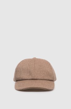 Коричневая кепка из кашемира