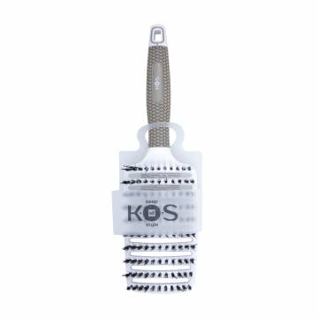 Массажная щетка для волос K.O.S продувная, изогнутая, комбинированная Массажная щетка для волос K.O.S продувная, изогнутая, комбинированная