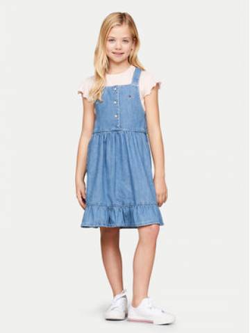 Tommy Hilfiger Джинсова сукня Summery KG0KG07928 Голубий Regular Fit Tommy Hilfiger Джинсова сукня Summery KG0KG07928 Голубий Regular Fit