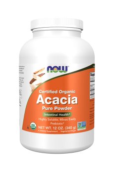 Волокна акации NOW Foods Acacia Fiber, в порошке, 340 г