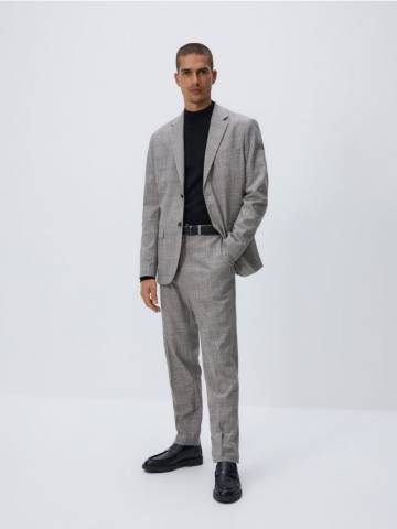 Reserved - Штани slim carrot у клітинку - кавовий - 8523H-84P