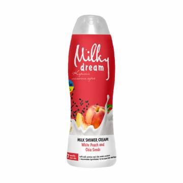 Крем-гель для душа Milky Dream Белый персик и семена чиа с молочным протеином и экстрактом семян чиа, 500 мл Крем-гель для душа Milky Dream Белый персик и семена чиа с молочным протеином и экстрактом семян чиа, 500 мл