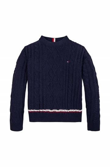 Детский свитер Tommy Hilfiger цвет синий тёплый KB0KB09257