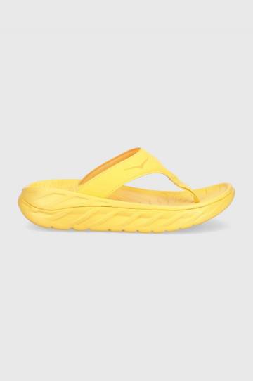 Вьетнамки Hoka One One Ora Recovery Flip женские цвет оранжевый на платформе Вьетнамки Hoka One One Ora Recovery Flip женские цвет оранжевый на платформе