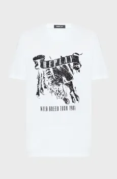 Мужская белая футболка Белый M Replay M6655 .000.M2660