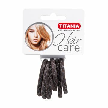 Набор резинок для волос Titania Anti Ziep серые, 5 см, 6 шт (7927)