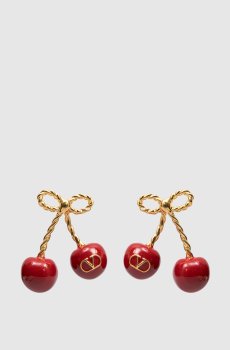 Золотые серьги с логотипом