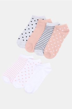 Короткі шкарпетки 7 pack - різнобарвний