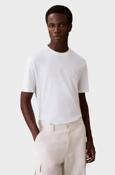 Мужская белая футболка SUPIMA EMBLEM LOGO Белый XXL Calvin Klein LV04LF243G