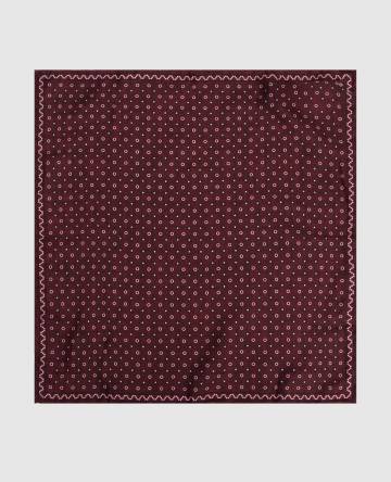 Бордовый двухсторонний платок-паше из шелка