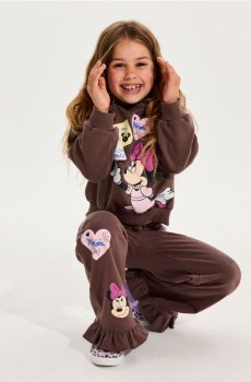 Спортивні штани wide leg з воланами Minnie Mouse - коричневий