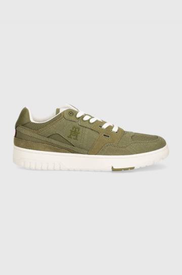 Кроссовки Tommy Hilfiger TH BASKET STREET SUMMER цвет зелёный FM0FM05074 Кроссовки Tommy Hilfiger TH BASKET STREET SUMMER цвет зелёный FM0FM05074