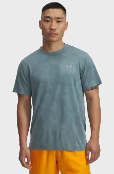 Мужская мятная футболка UA Launch Camo SS Ментоловый S Under Armour 6006098-323