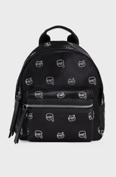 Женский черный рюкзак с узором Черный ONESIZE Karl Lagerfeld 246W3035