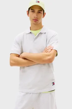 Мужское светло-серое поло REG WAFFLE Серый M Tommy Jeans DM0DM22703