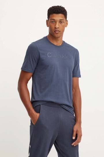 Футболка Calvin Klein Performance мужская цвет синий с аппликацией 00GMF4K110 Футболка Calvin Klein Performance мужская цвет синий с аппликацией 00GMF4K110