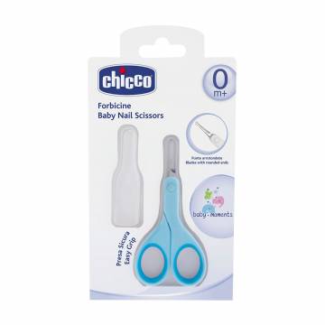 Ножнички детские с колпачком Chicco, голубые Ножнички детские с колпачком Chicco, голубые