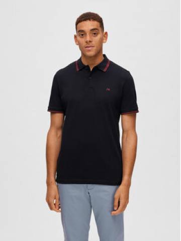 Selected Homme Поло 16087840 Чорний Regular Fit Selected Homme Поло 16087840 Чорний Regular Fit