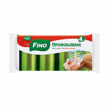 Губки кухонные Fino Профилированные, 4 шт Губки кухонные Fino Профилированные, 4 шт