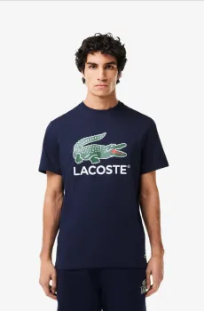 Мужская синяя футболка Синий S Lacoste TH1285166