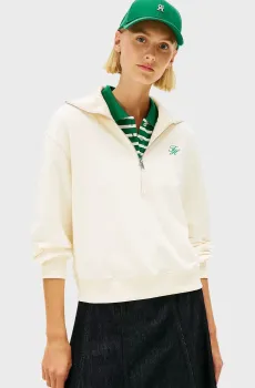 Женская белая кофта SCRIPT HALF Белый M Tommy Hilfiger WW0WW49470