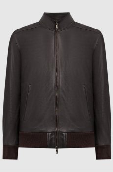 Коричневая кожаная куртка