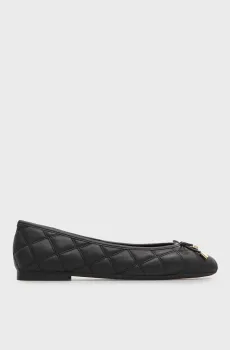 Женские черные кожаные балетки CHARM QUILTED BALLERINA Черный 40 Tommy Hilfiger FW0FW09503