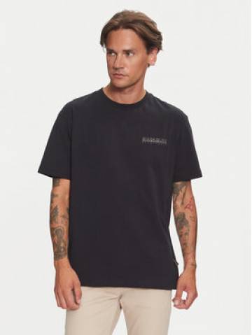 Napapijri Футболка Albula NP0A4I34 Чорний Relaxed Fit Napapijri Футболка Albula NP0A4I34 Чорний Relaxed Fit