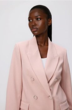 Reserved - Двобортний блейзер - пастельний рожевий - 147IS-03X