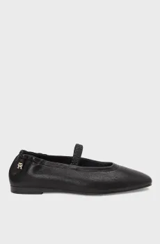 Женские черные кожаные балетки SOFT BALLERINA Черный 39 Tommy Hilfiger FW0FW09245