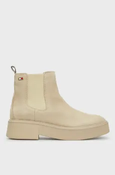 Женские бежевые замшевые челси MINIMAL SUEDE CHELSEA FLAG Бежевый 37 Tommy Hilfiger FW0FW08303