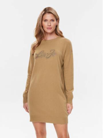 Liu Jo Трикотажна сукня MF3366 MS14G Коричневий Regular Fit Liu Jo Трикотажна сукня MF3366 MS14G Коричневий Regular Fit