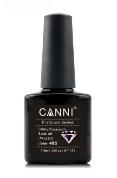 Уценка! Гель-лак жидкая фольга Canni Platinum Series Soak-off UV&LED 485 нежный розовый, 7.3 мл
