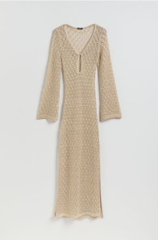 Reserved - Пляжна накидка максі - золотий - 300ID-GLD