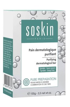 Очищающее дерматологическое средство для лица Soskin Purifying Dermatological Bar, 100 г