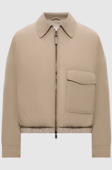 Бежевая куртка с льном