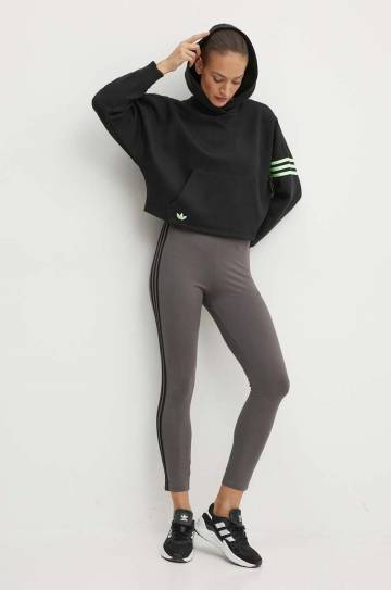 Кофта adidas Originals женская цвет чёрный с капюшоном с аппликацией IU2497 Кофта adidas Originals женская цвет чёрный с капюшоном с аппликацией IU2497