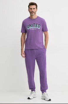 Хлопковые спортивные штаны United Colors of Benetton