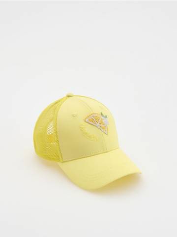Reserved - Бейсболка з вишивкою - світло-жовтий - 349GH-10X Reserved - Бейсболка з вишивкою - світло-жовтий - 349GH-10X