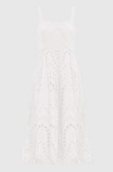 Белое платье миди Glimmer