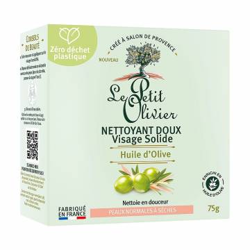 Твердое очищающее средство для лица Le Petit Olivier Gentle Solid Face Cleanser с оливковым маслом, 75 г Твердое очищающее средство для лица Le Petit Olivier Gentle Solid Face Cleanser с оливковым маслом, 75 г