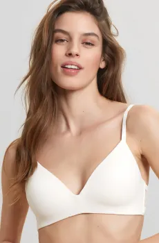 Женский белый бюстгальтер с тонкой треугольной чашкой PURE 360 Белый 75D Etam 6517215